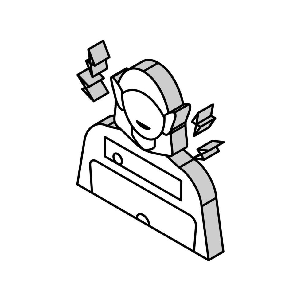 trolling cyberbullying isometric icon vector illustration