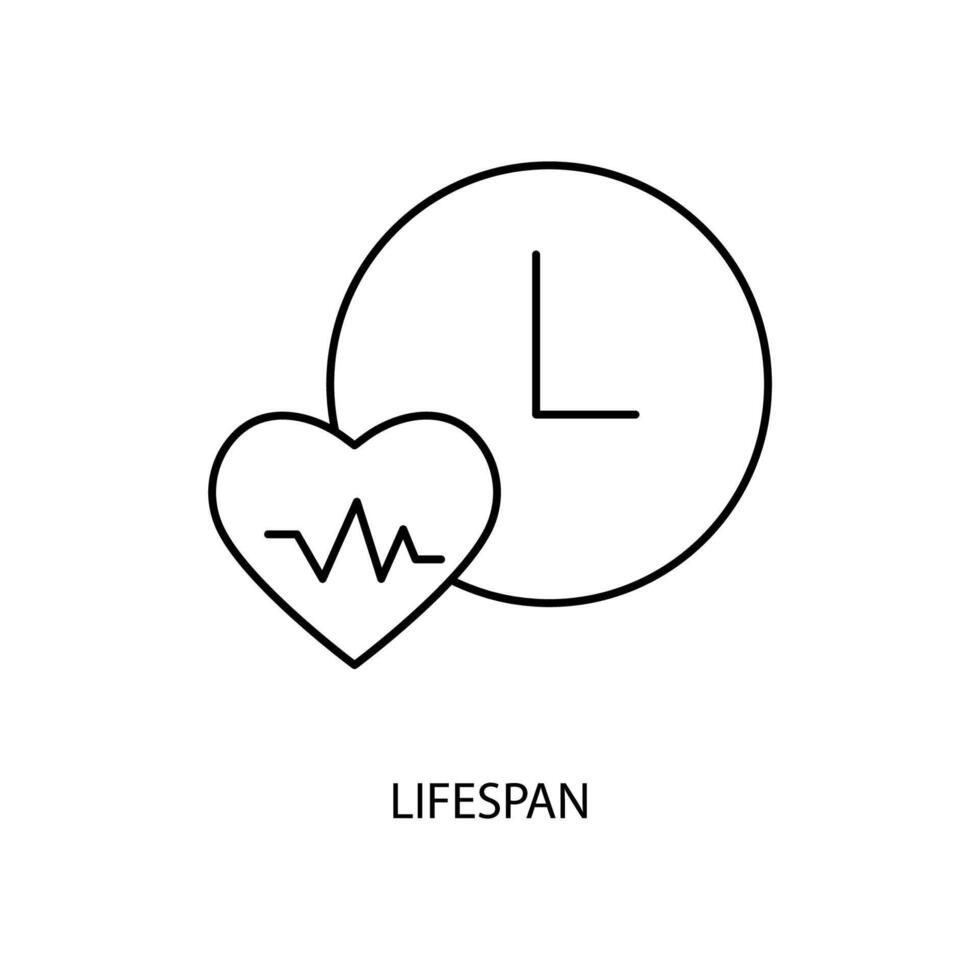 lifespan concept line icon. Simple element illustration. lifespan concept outline symbol design. vector