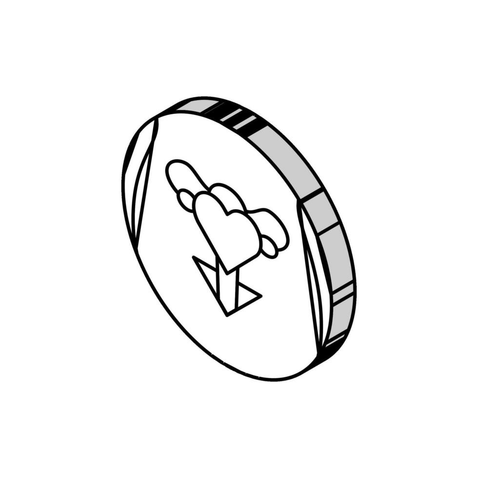 Fertilidad tratamiento ginecólogo isométrica icono vector ilustración