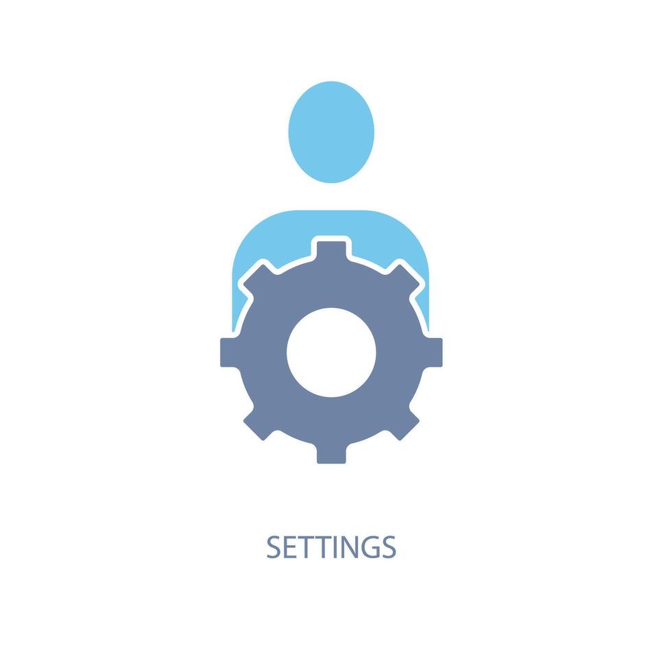 settings concept line icon. Simple element illustration. settings concept outline symbol design. vector