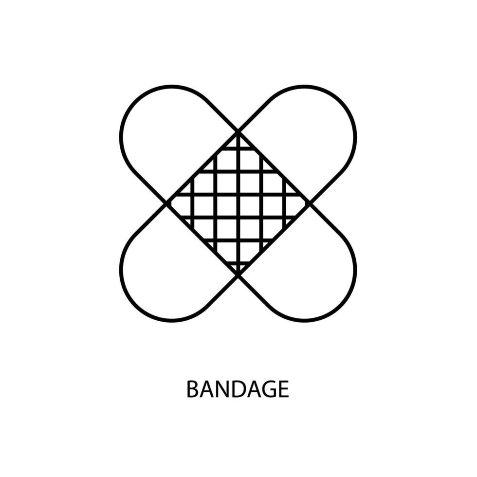 bandage concept line icon. Simple element illustration. bandage concept outline symbol design. vector