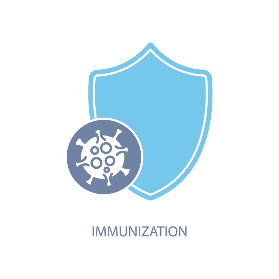 immunization concept line icon. Simple element illustration. immunization concept outline symbol design. vector