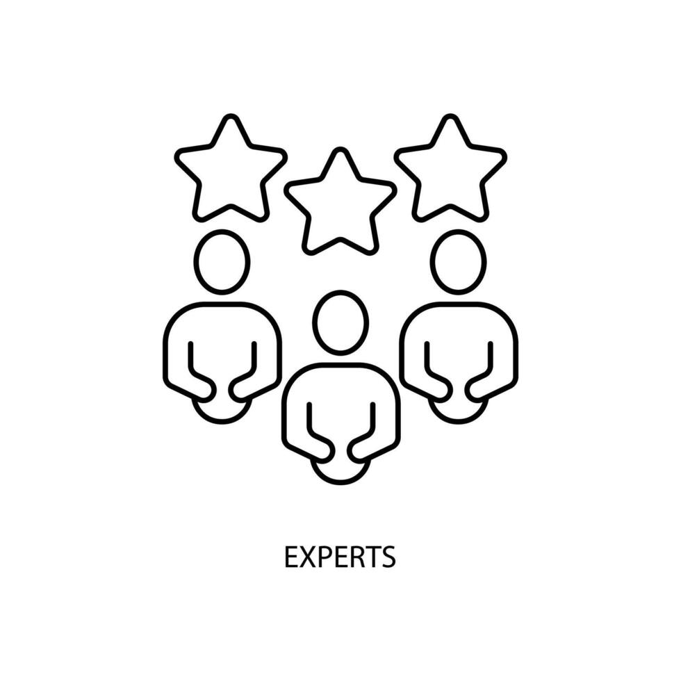 experts concept line icon. Simple element illustration. experts concept outline symbol design. vector