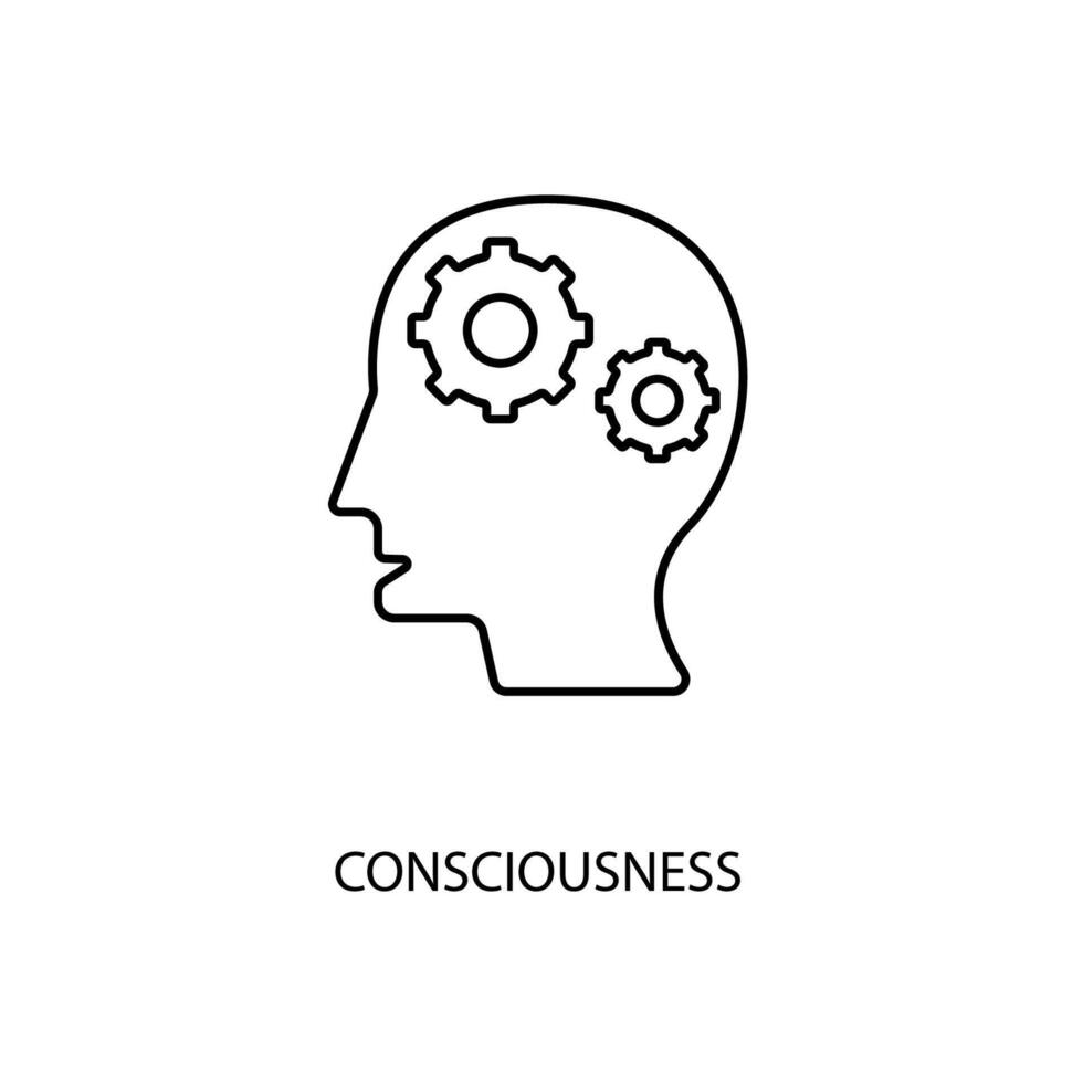 consciousness concept line icon. Simple element illustration.consciousness concept outline symbol de sign. vector