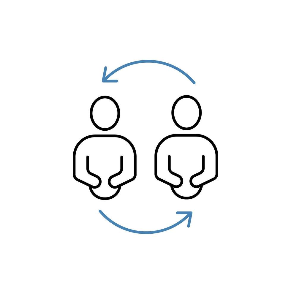 connect concept line icon. Simple element illustration. connect concept outline symbol design. vector