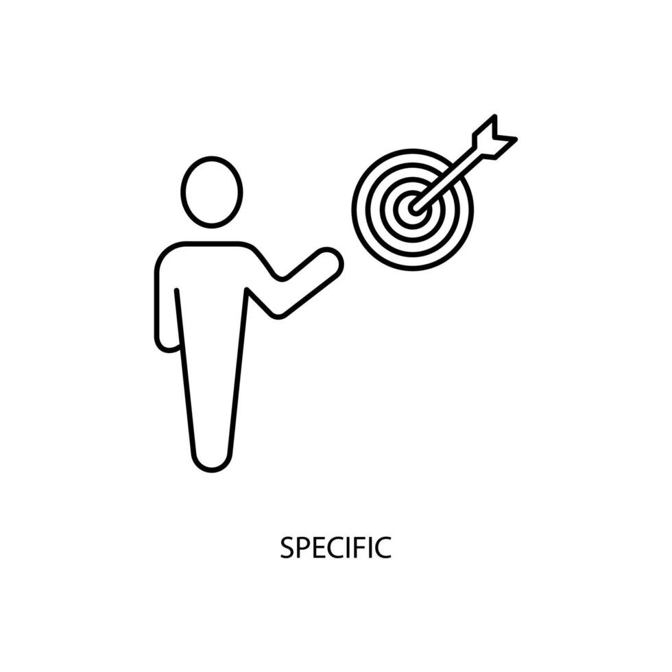 specific concept line icon. Simple element illustration. specific concept outline symbol design. vector