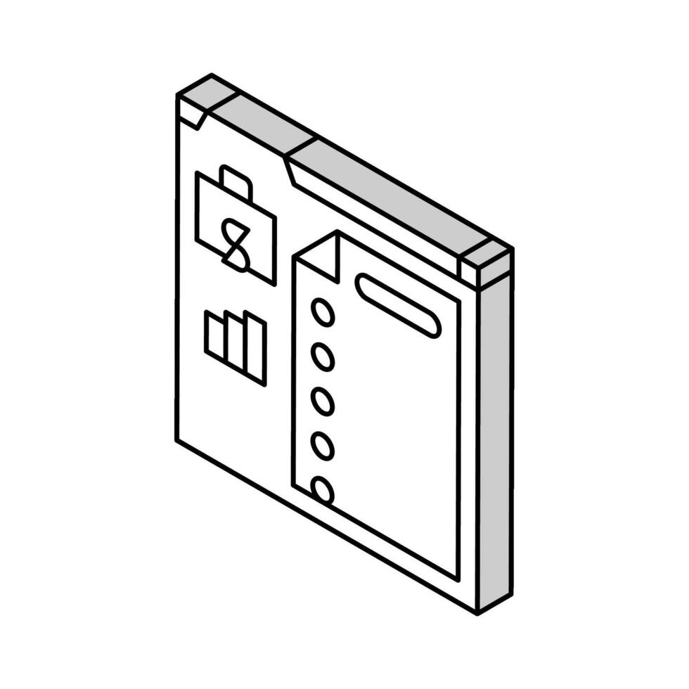 auditoría Lista de Verificación isométrica icono vector ilustración