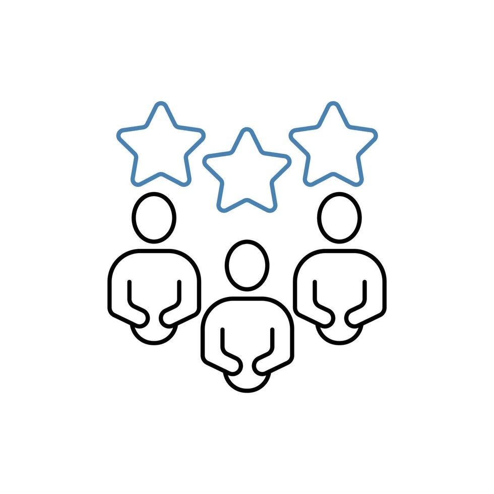 experts concept line icon. Simple element illustration. experts concept outline symbol design. vector