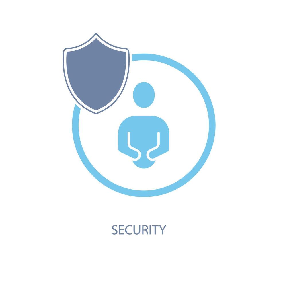 security concept line icon. Simple element illustration. security concept outline symbol design. vector