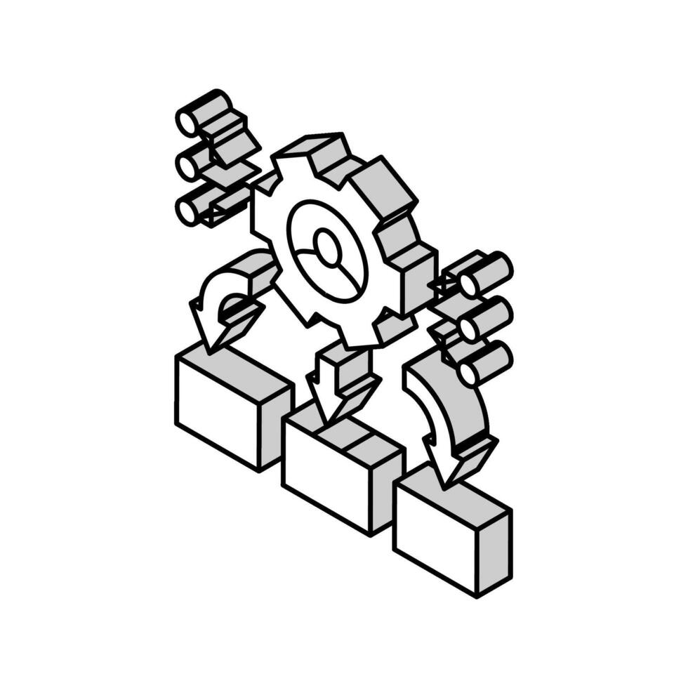 decision support analyst isometric icon vector illustration