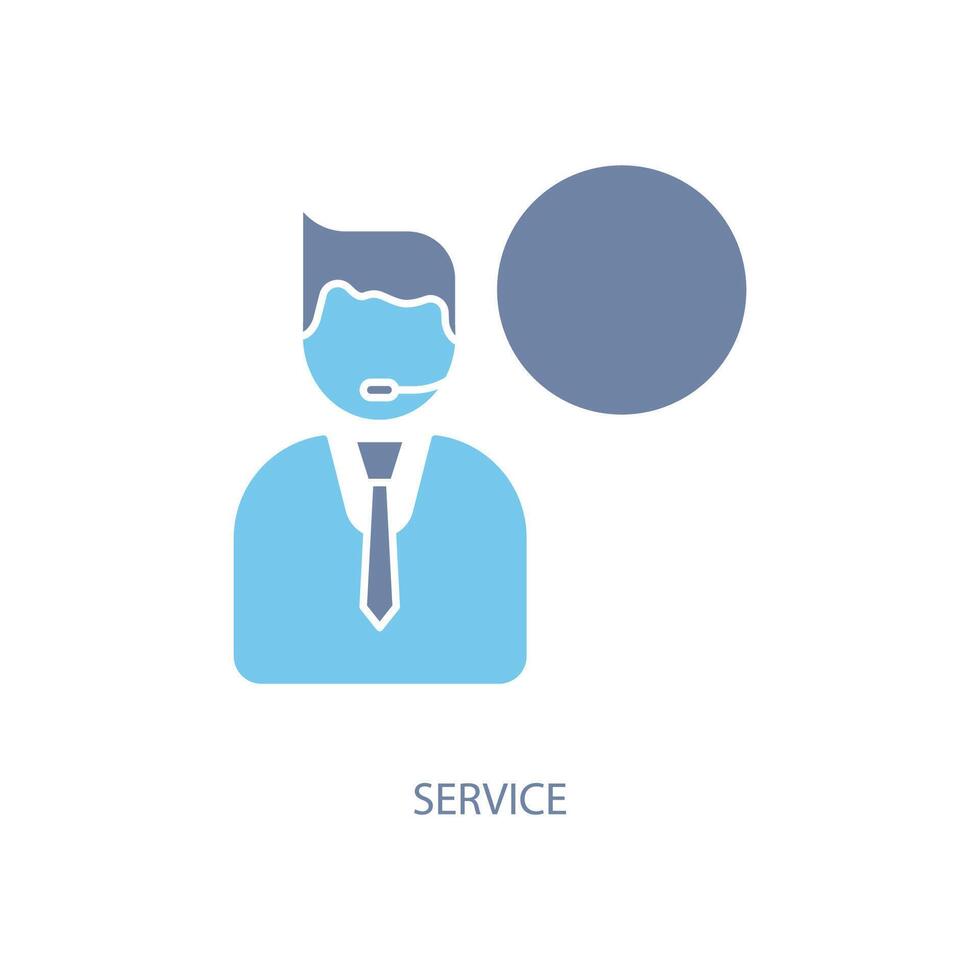 service concept line icon. Simple element illustration. service concept outline symbol design. vector