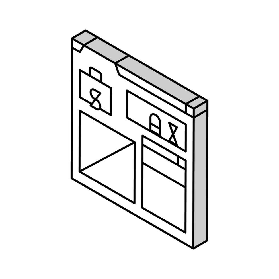 impuesto cálculo isométrica icono vector ilustración