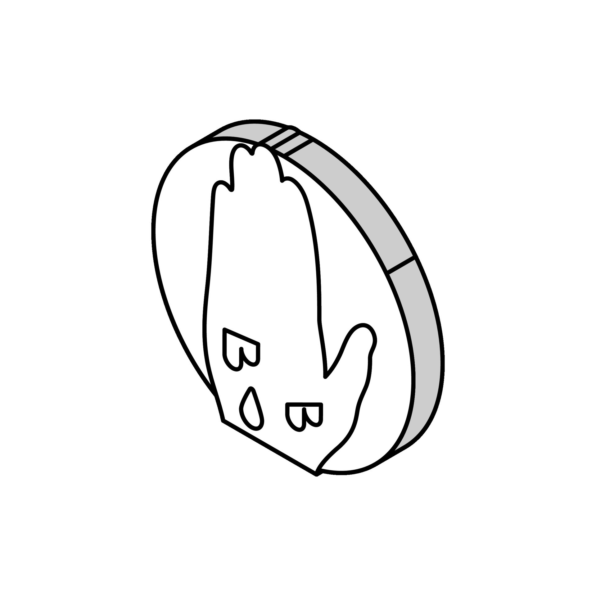 cold clammy skin disease symptom isometric icon vector illustration