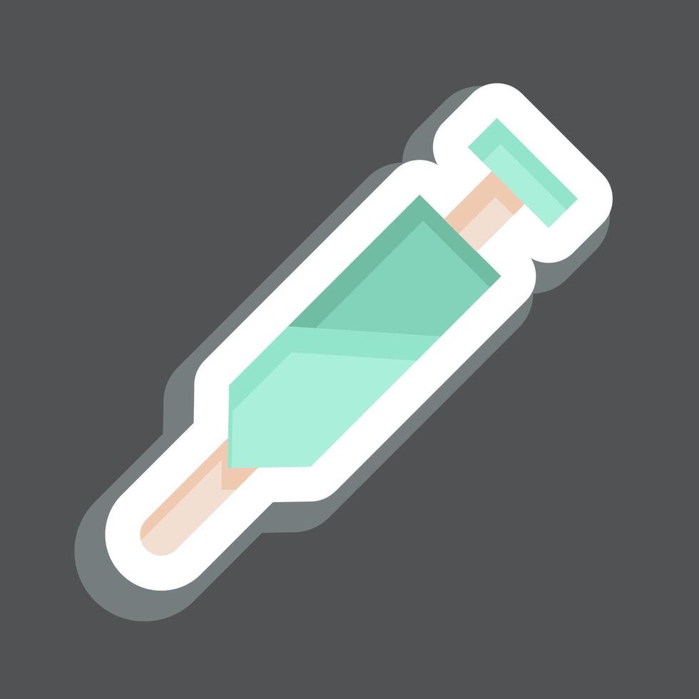 pegatina vacunación. relacionado a médico símbolo. sencillo diseño editable. sencillo ilustración vector