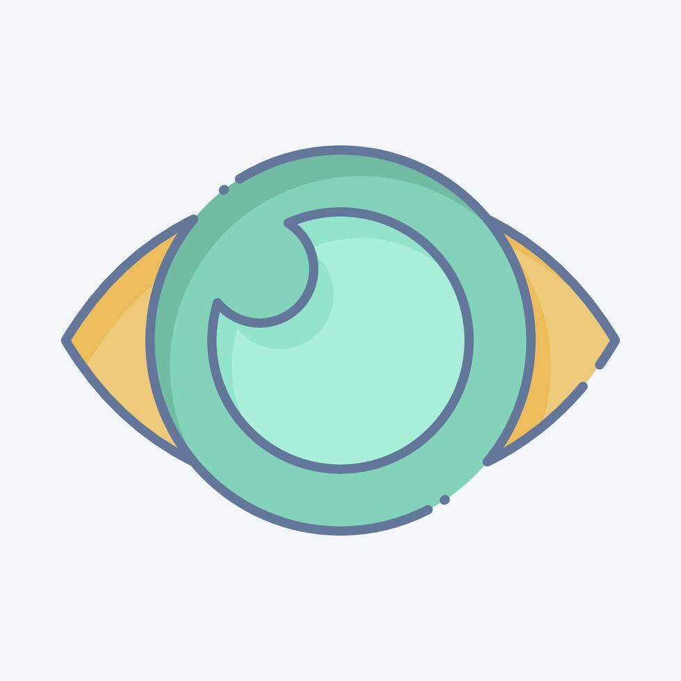 Icon Eye Catching Design. related to Creative Concept symbol. doodle style. simple design editable. simple illustration vector