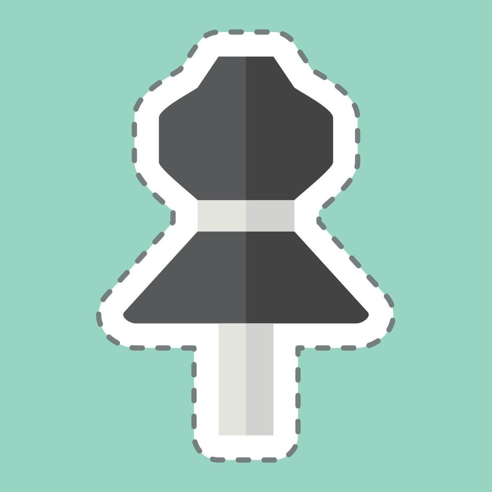 Sticker line cut Couture. related to Fashion symbol. simple design editable. simple illustration vector