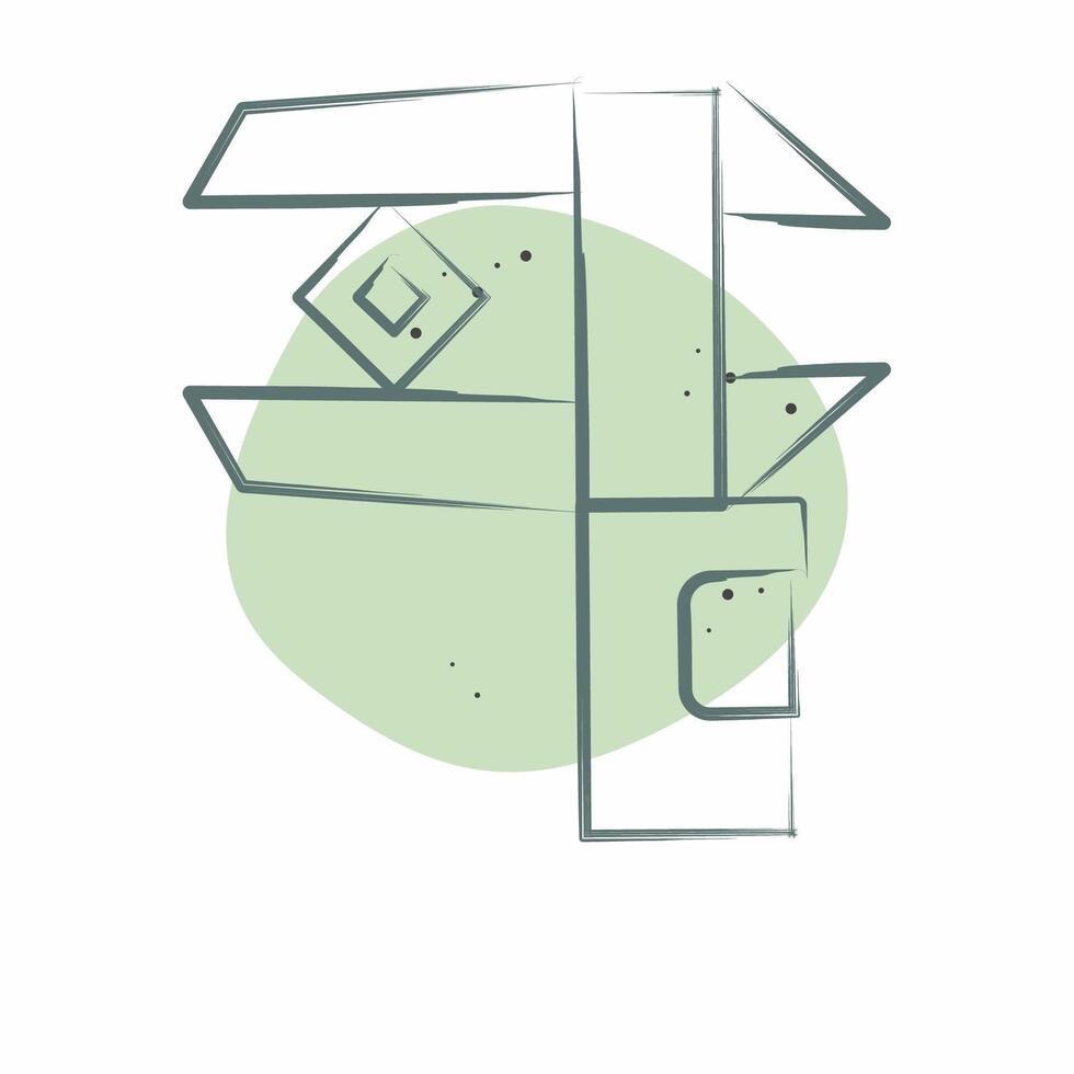Icon Caliper. related to Jewelry symbol. Color Spot Style. simple design editable. simple illustration vector