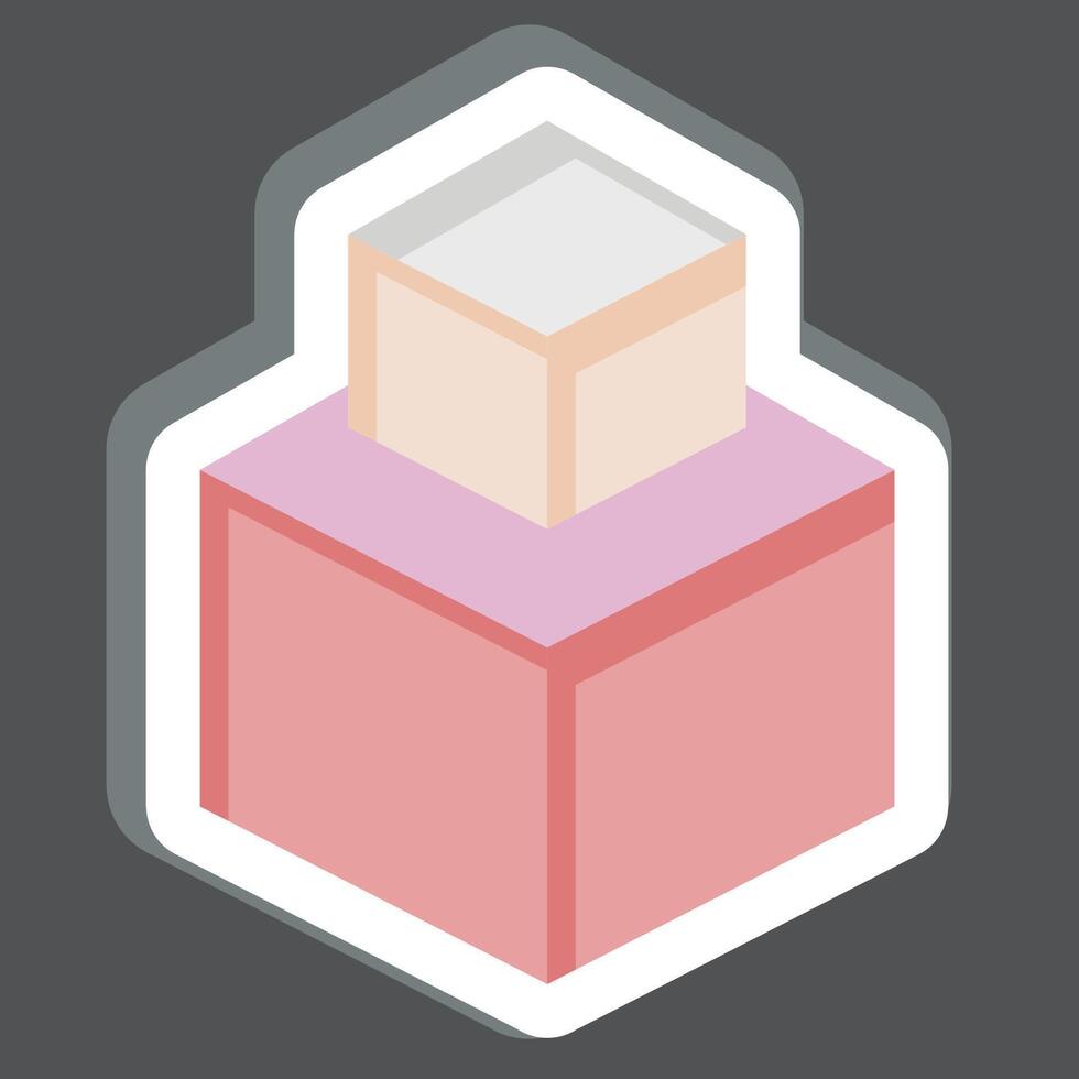 Sticker 3D Modeling. related to Creative Concept symbol. simple design editable. simple illustration vector