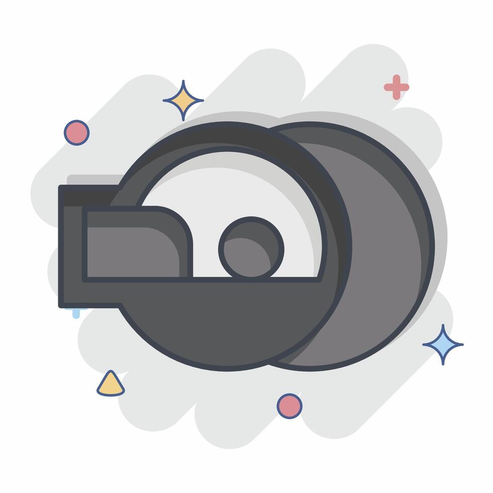 Icon Tomography. related to Medical symbol. comic style. simple design editable. simple illustration vector