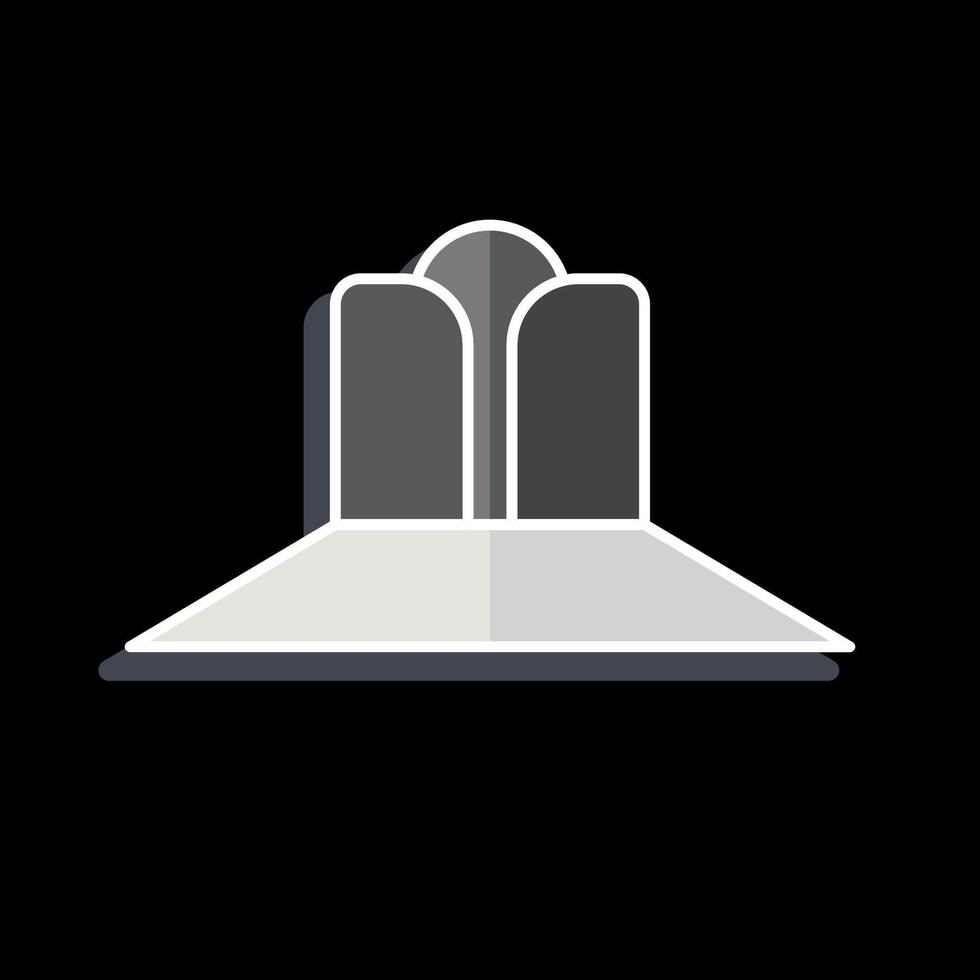 Icon Pamela Hat. related to Fashion symbol. glossy style. simple design editable. simple illustration vector