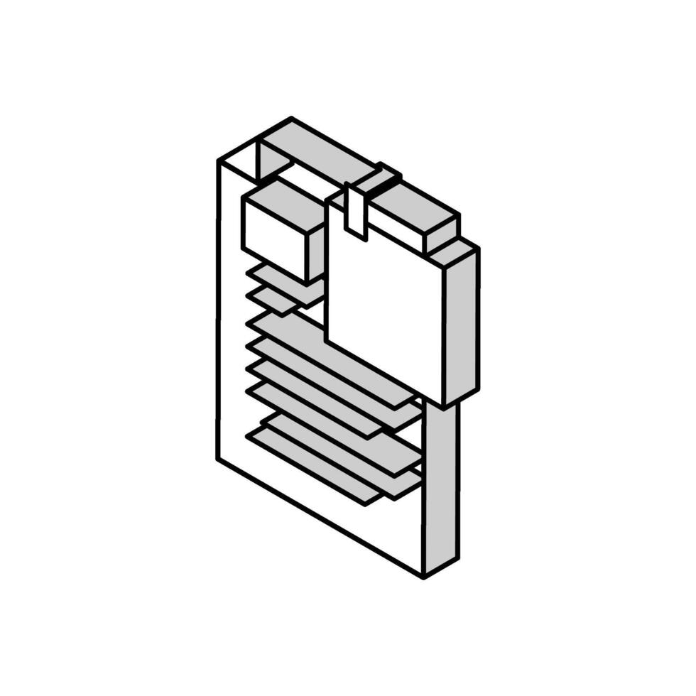 proofreading text technical writer isometric icon vector illustration