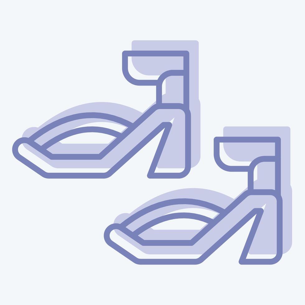 Icon Sandals. related to Fashion symbol. two tone style. simple design editable. simple illustration vector