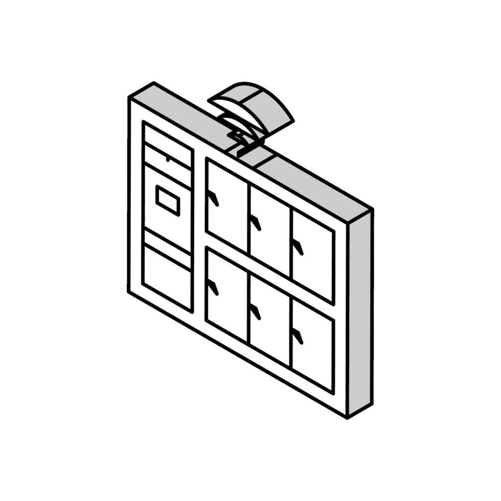 smart lockers autonomous delivery isometric icon vector illustration