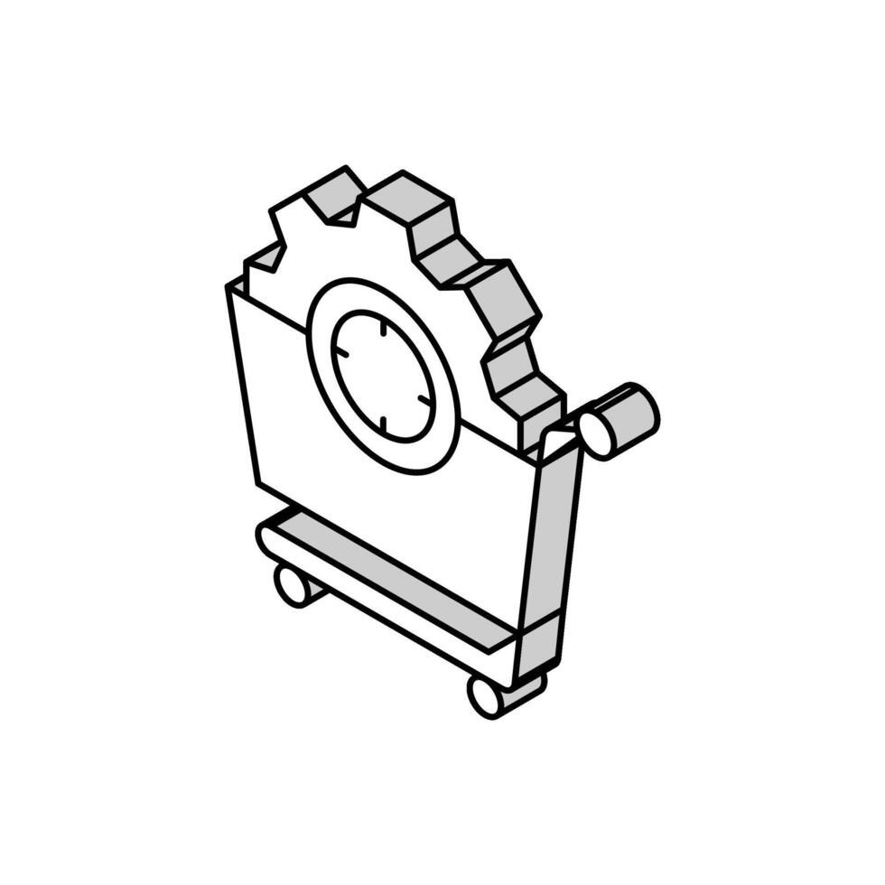 procurement strategy logistic manager isometric icon vector illustration