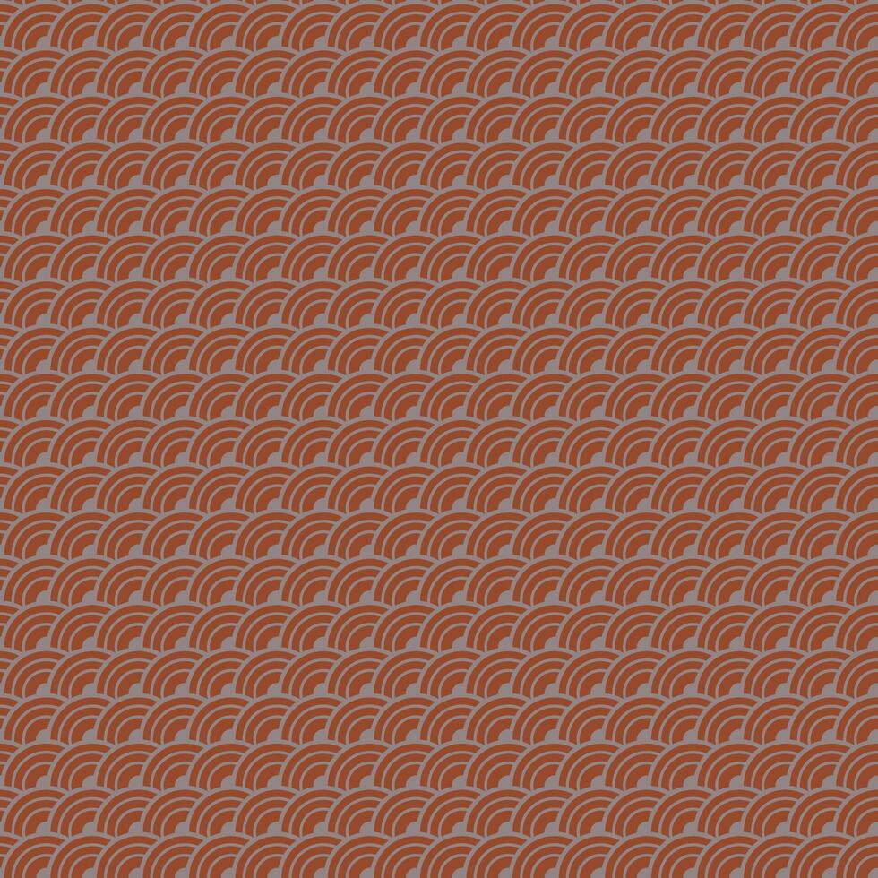 Round curve cross scale in seamless pattern. vector