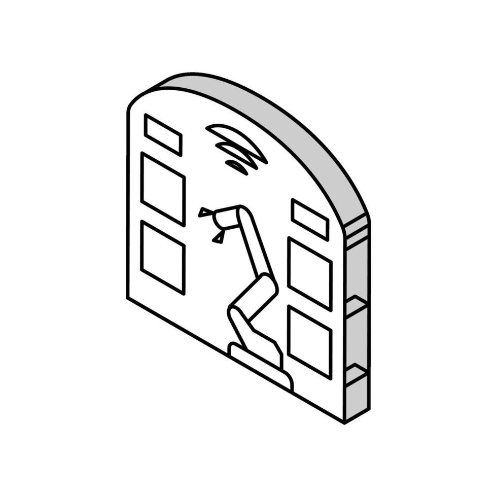 automated warehouse autonomous delivery isometric icon vector illustration