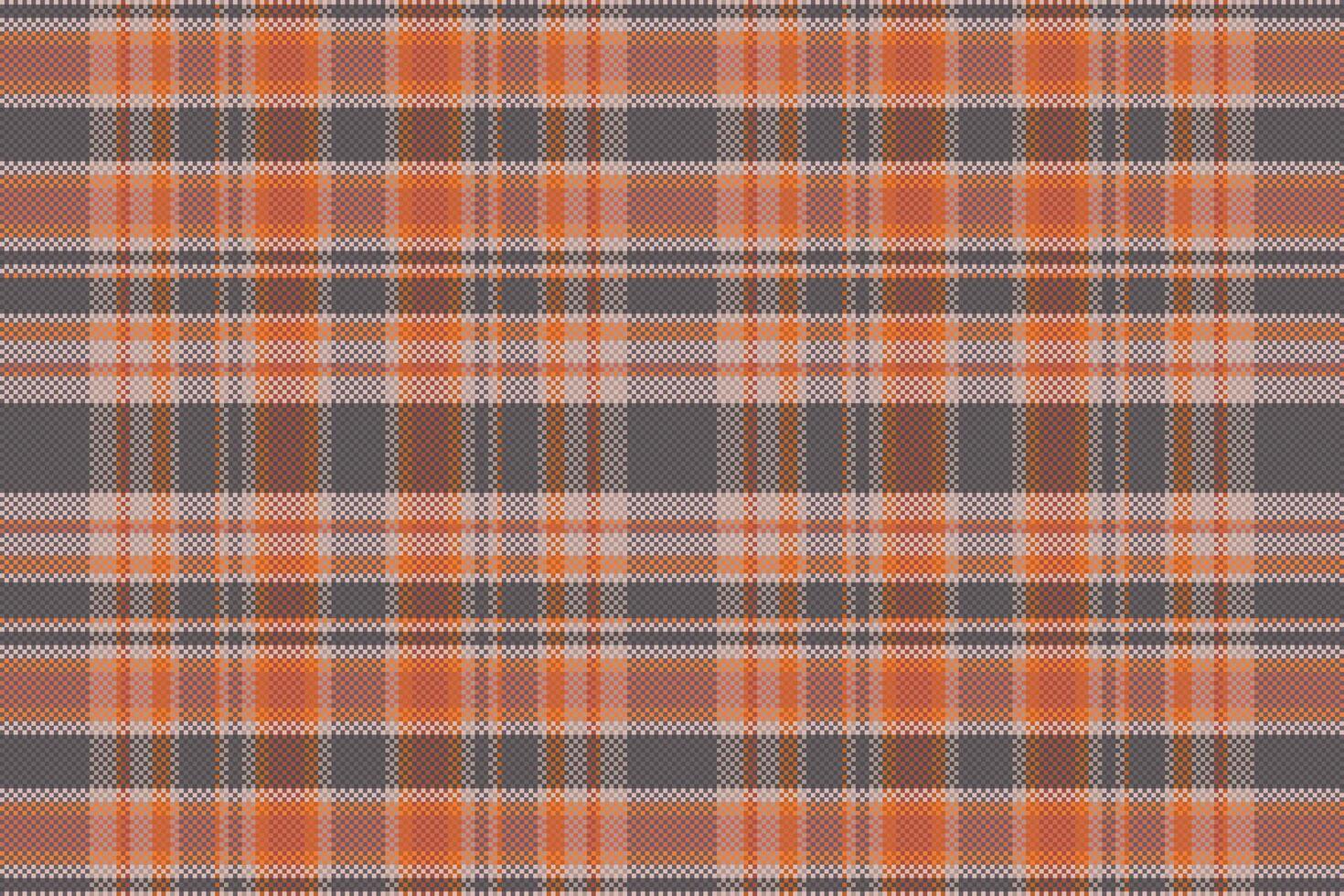 Tartan plaid pattern with texture and warm color. vector
