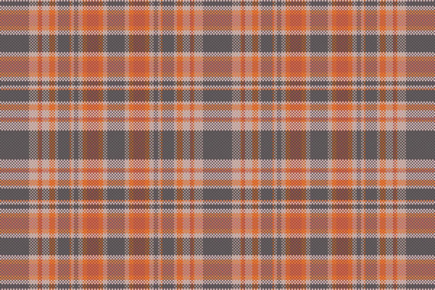 Tartan plaid pattern with texture and warm color. vector