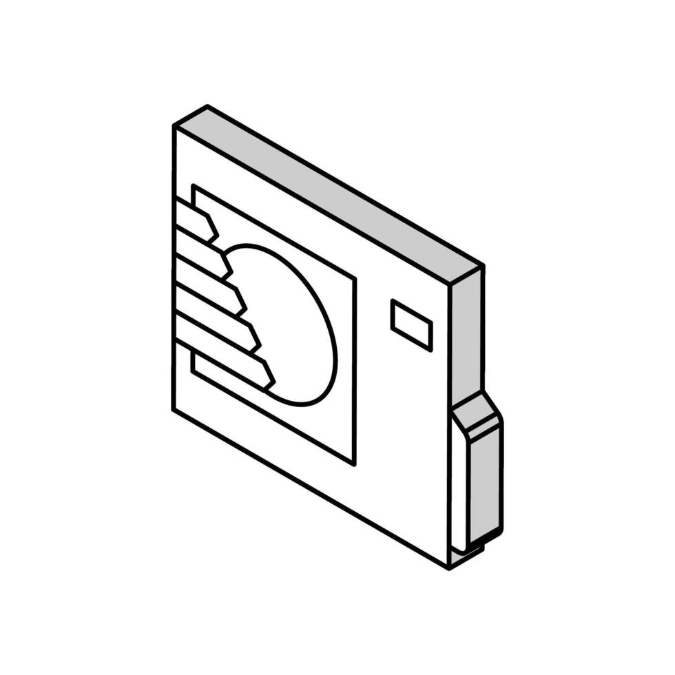 cooling energy efficient isometric icon vector illustration