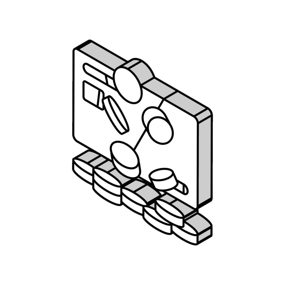 credit card coins bank payment isometric icon vector illustration