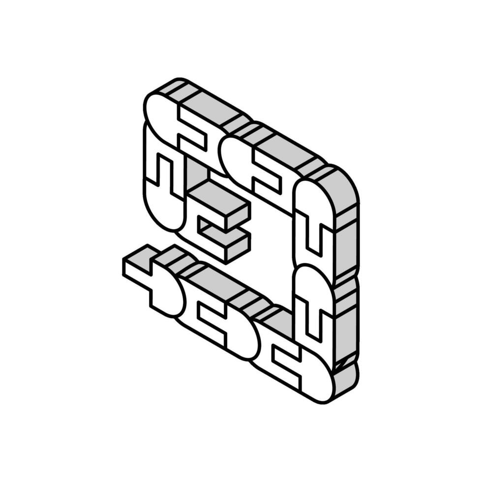 agitarse cadena juguete isométrica icono vector ilustración