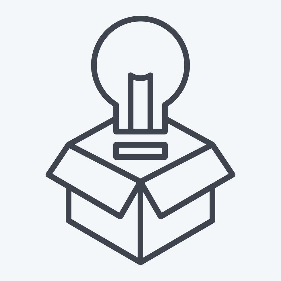 Icon Packaging Design. related to Creative Concept symbol. line style. simple design editable. simple illustration vector