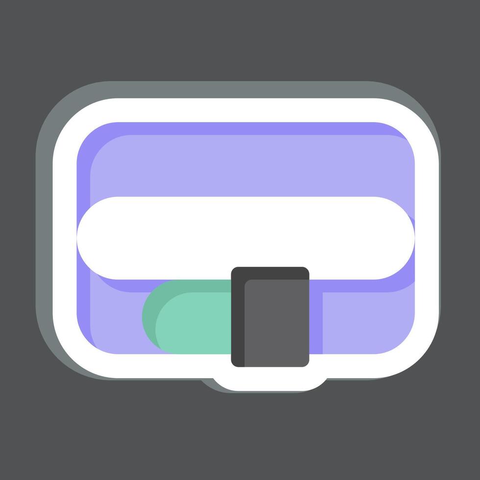 Sticker Belt. related to Fashion symbol. simple design editable. simple illustration vector