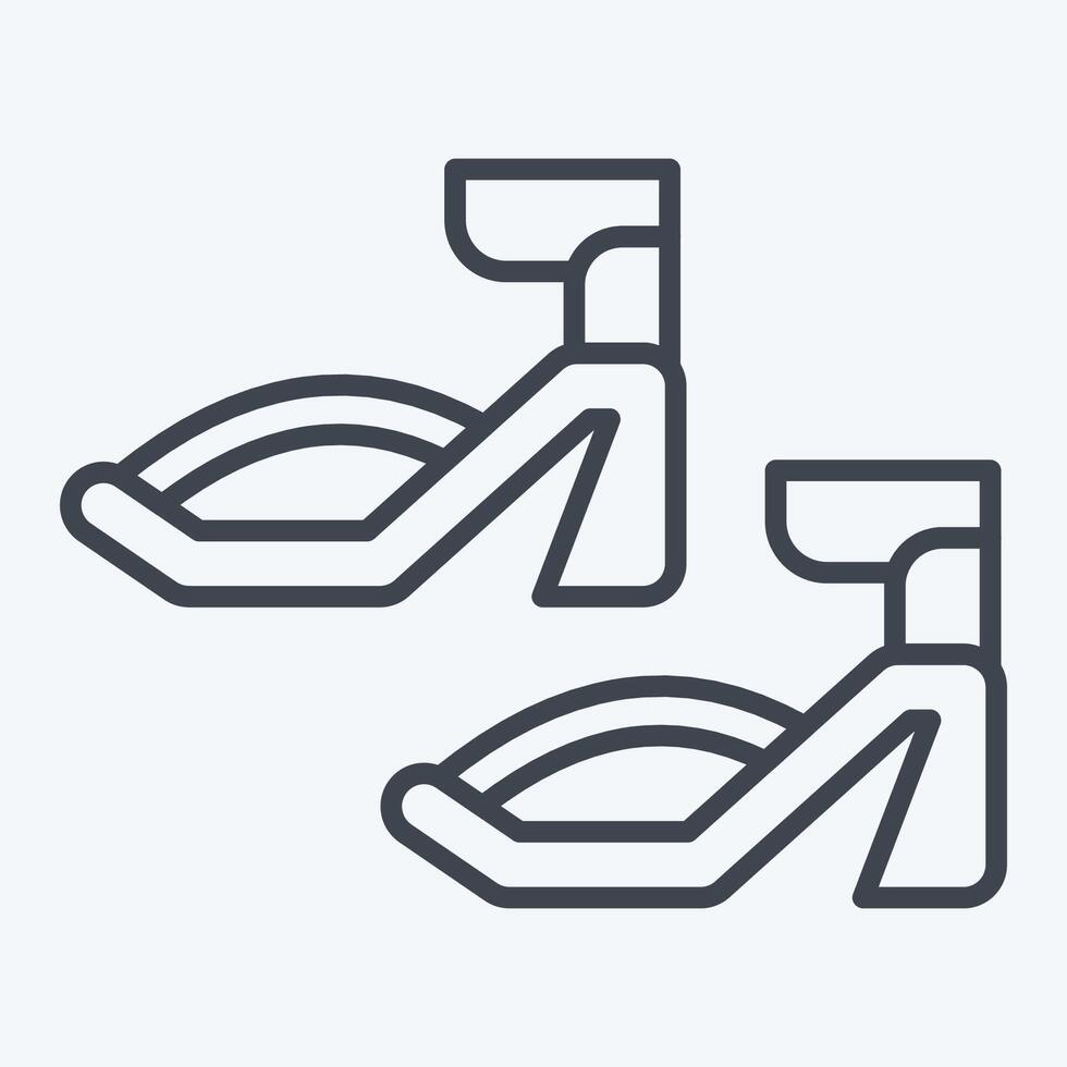 Icon Sandals. related to Fashion symbol. line style. simple design editable. simple illustration vector