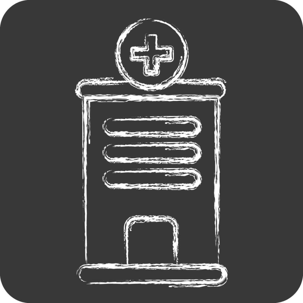 Icon Hospital. related to Medical symbol. chalk Style. simple design editable. simple illustration vector