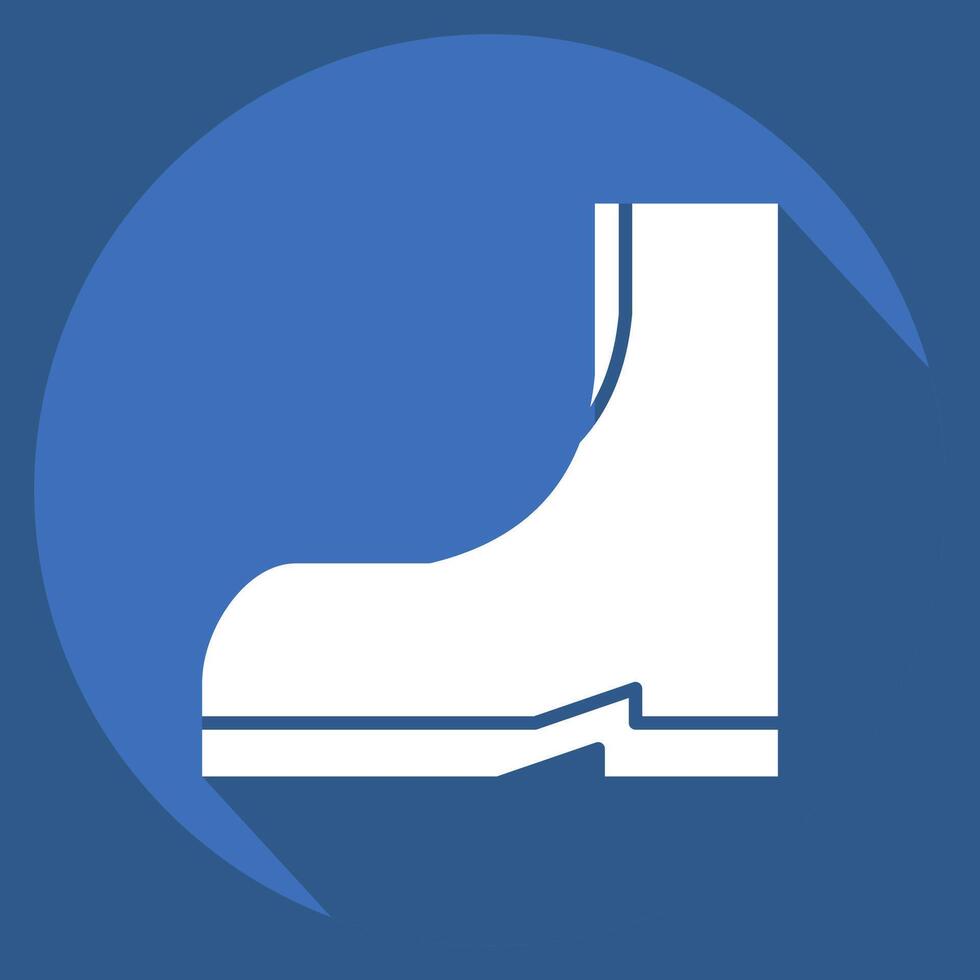 Icon High Boot. related to Fashion symbol. long shadow style. simple design editable. simple illustration vector