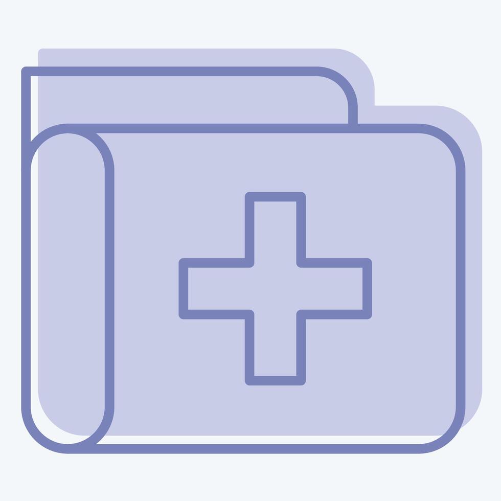 Icon Medical Records. related to Medical symbol. two tone style. simple design editable. simple illustration vector