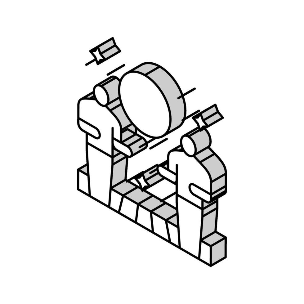 disco fiesta isométrica icono vector ilustración