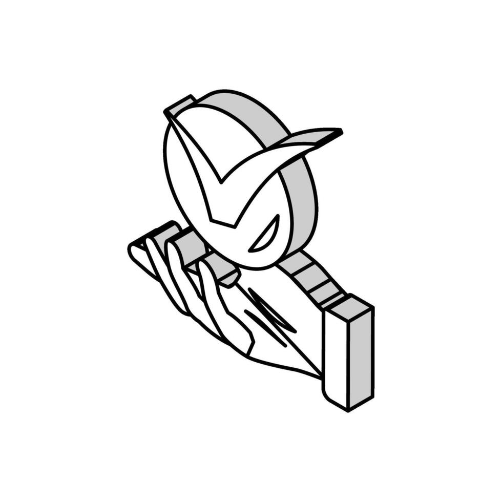 hand check mark isometric icon vector illustration