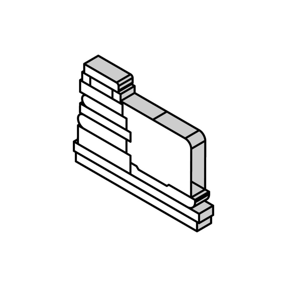 laptop books online learning platform isometric icon vector illustration