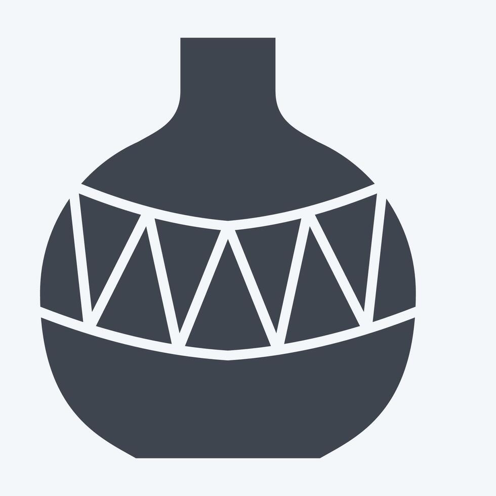 Icon Vase. related to Kenya symbol. glyph style. simple design editable. simple illustration vector