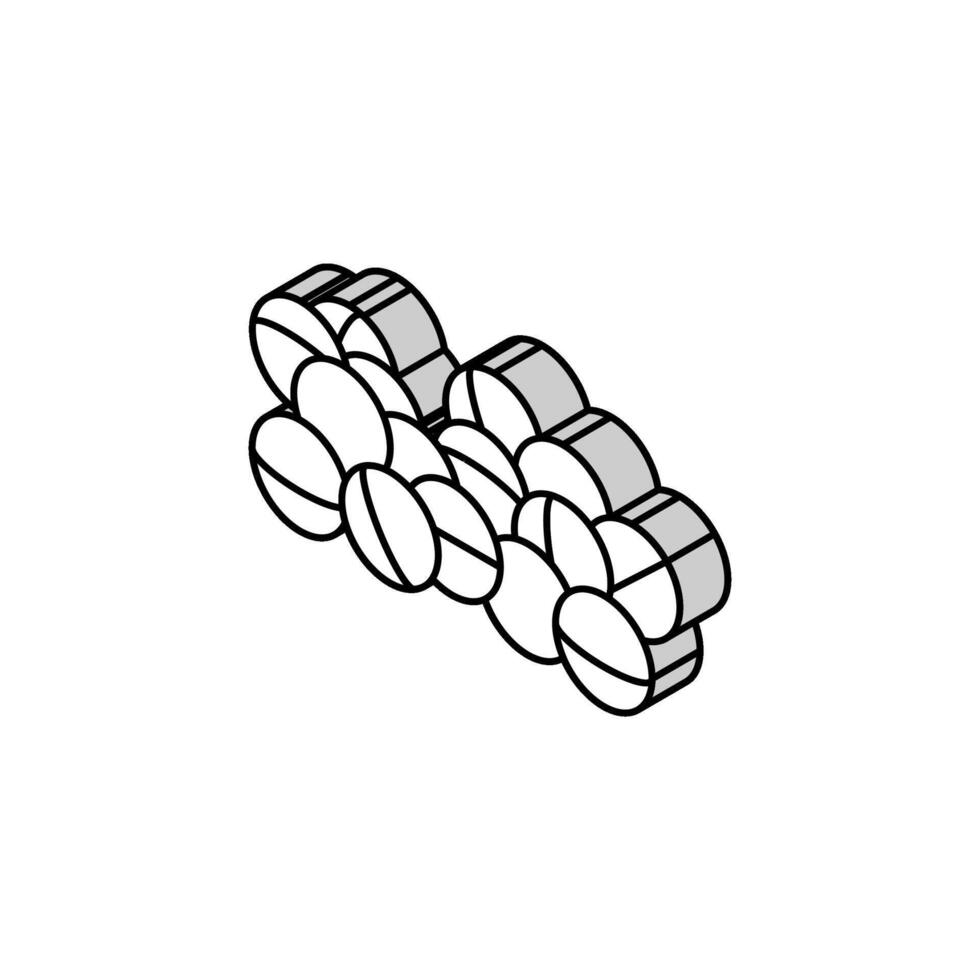 sensory beads fidget toy isometric icon vector illustration