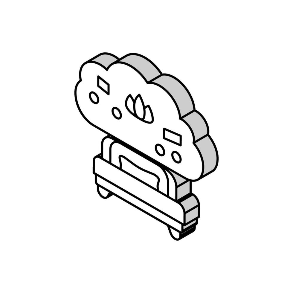 relaxing music sleep night isometric icon vector illustration