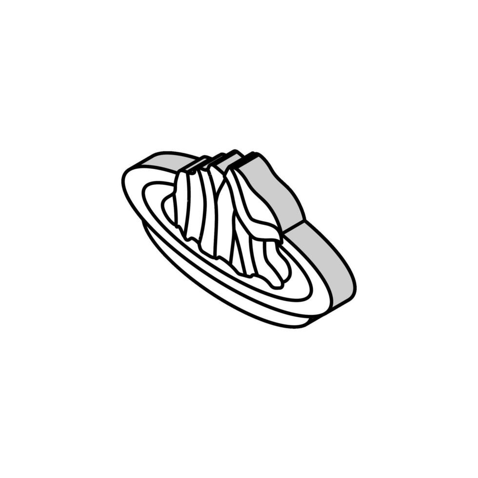 Ratatouille francés cocina isométrica icono vector ilustración