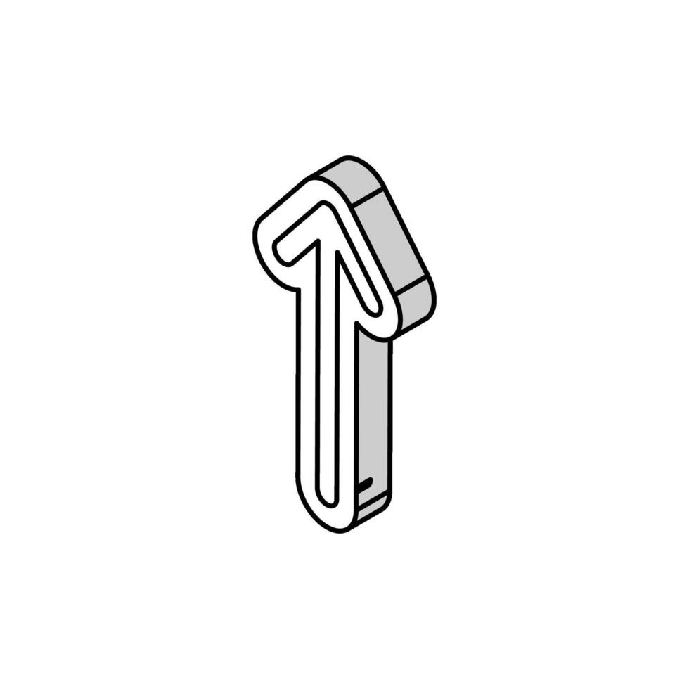up arrow sending data isometric icon vector illustration