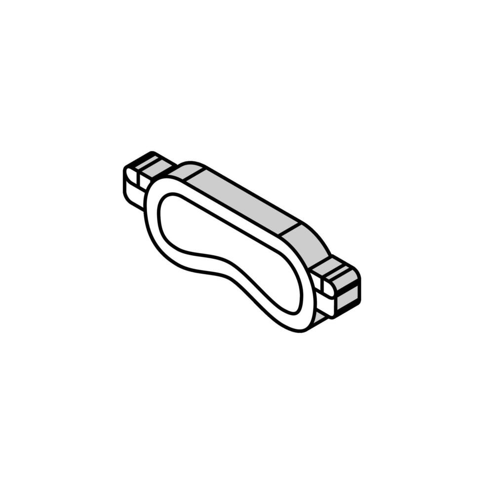 sleep mask night isometric icon vector illustration